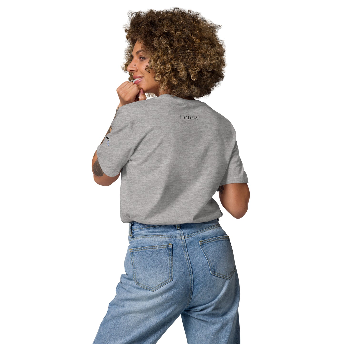 Vue de dos du t-shirt 100% coton biologique CDT - coloris gris chiné