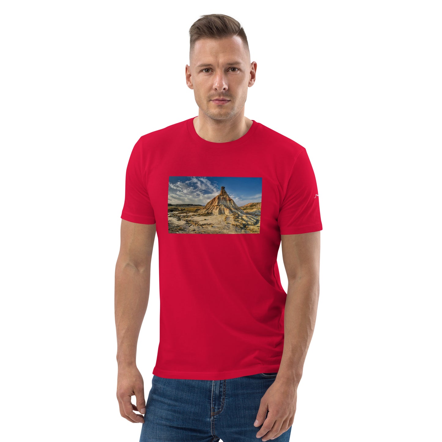 Vue de face du t-shirt 100% coton biologique CDT - coloris rouge