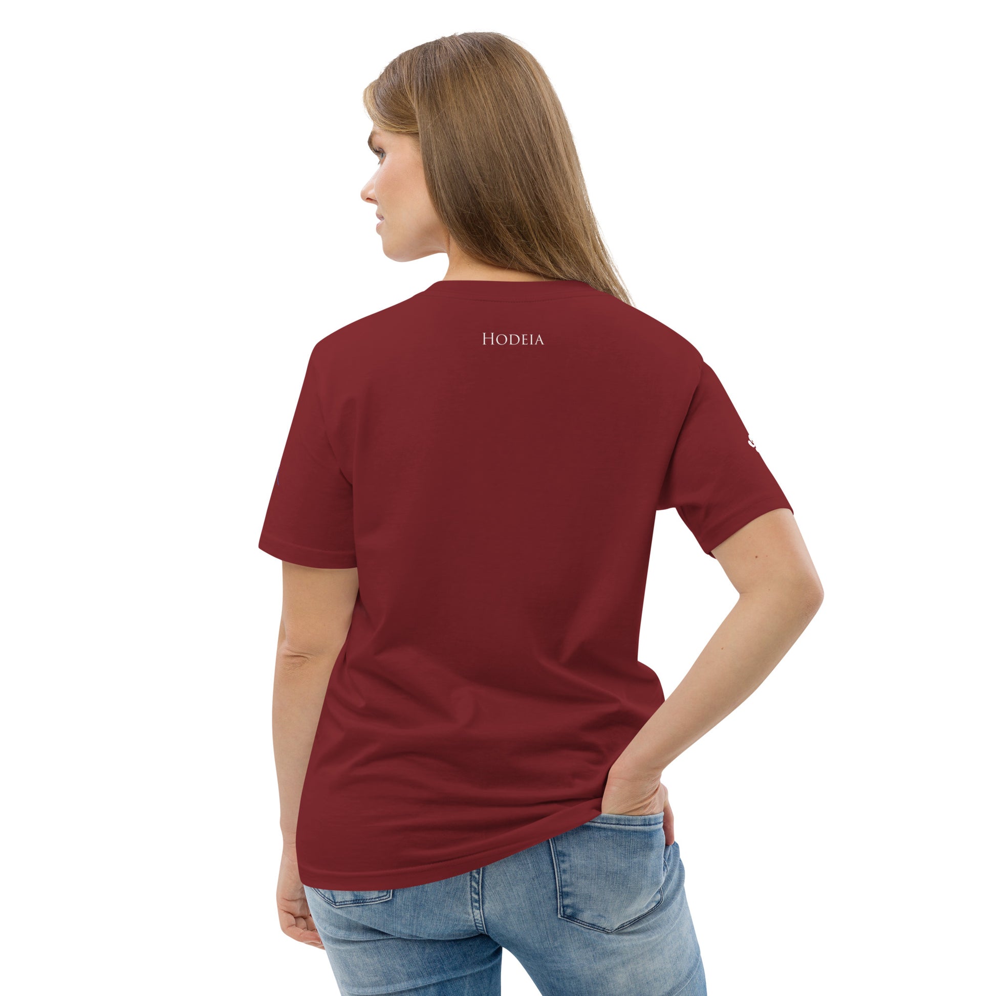 Vue de dos du t-shirt 100% coton biologique CDT Sunset - coloris bordeaux