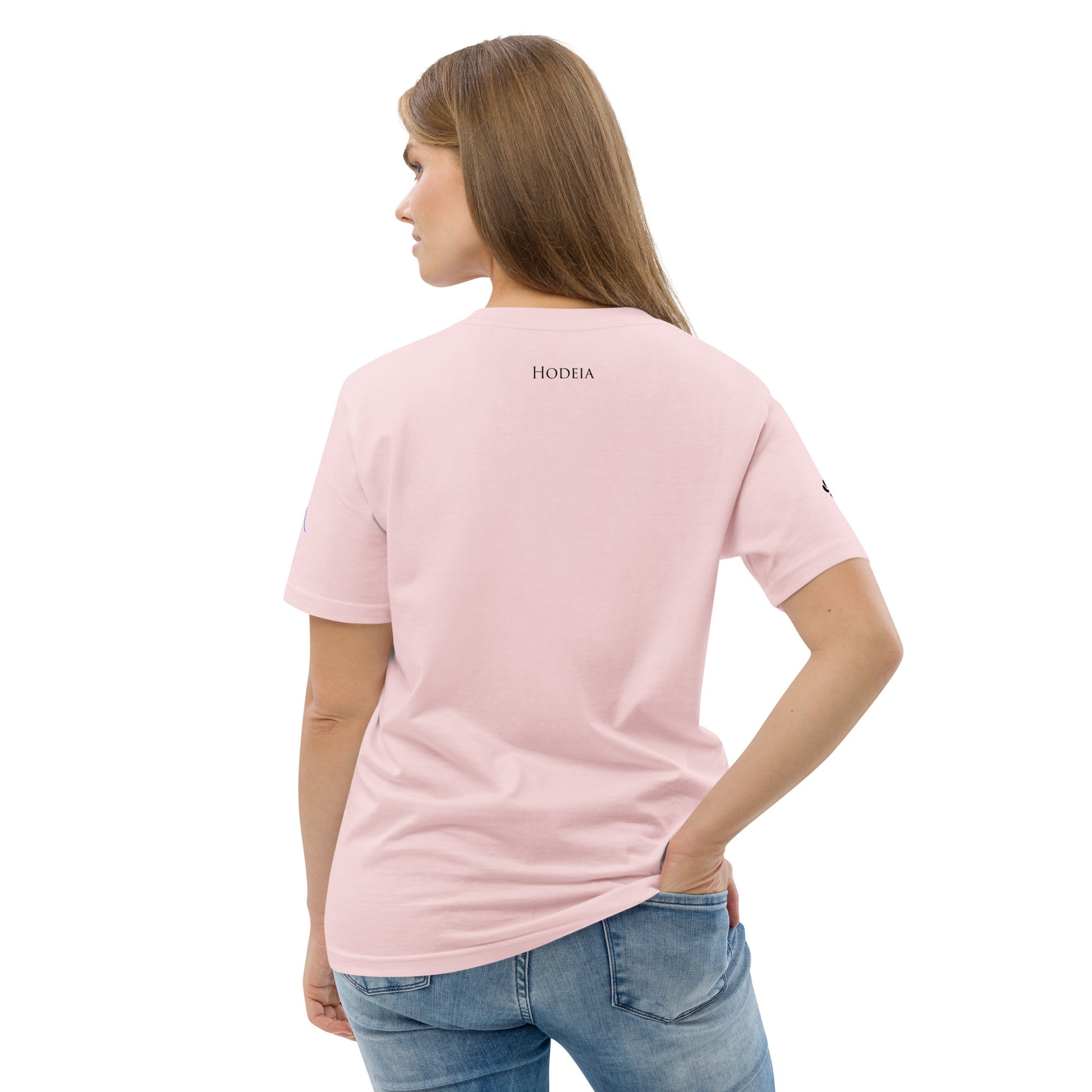 Vue de dos du t-shirt 100% coton biologique Pelote Basque - coloris rose pâle