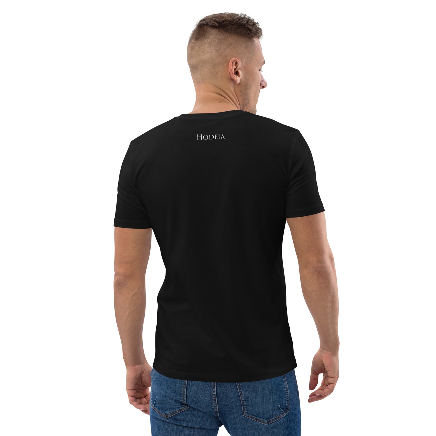 Vue de dos du t-shirt 100% coton biologique Pelote Basque - coloris noir