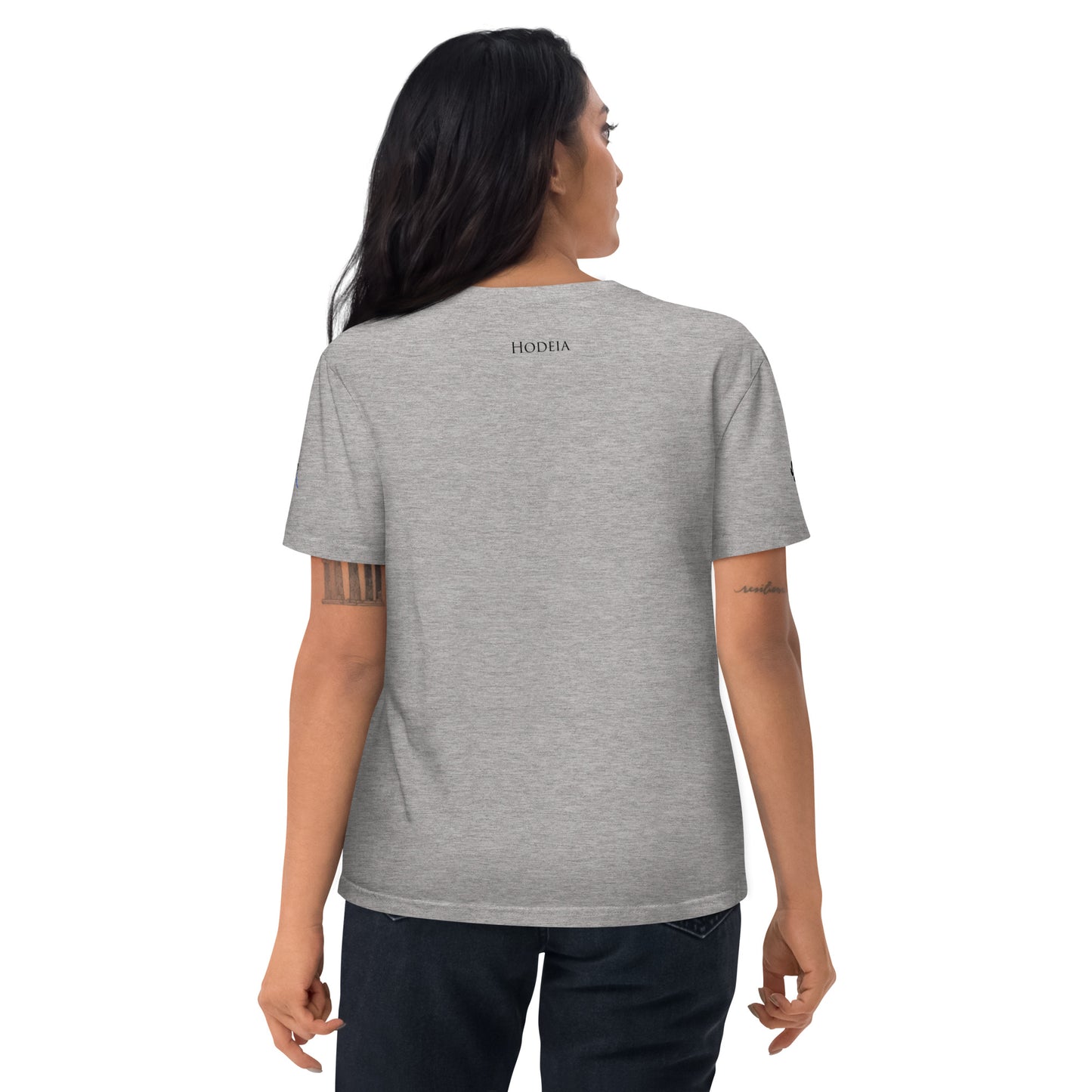 Vue de dos du t-shirt 100% coton biologique Van Bardenas - coloris gris chiné