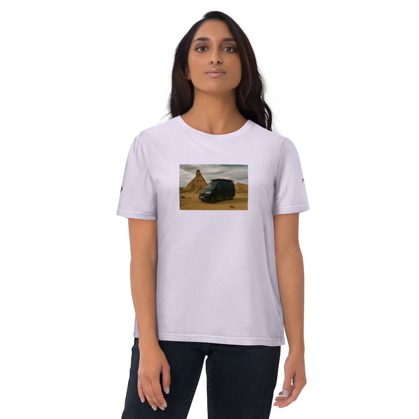 Vue de face du t-shirt 100% coton biologique Van Bardenas - coloris orchidée