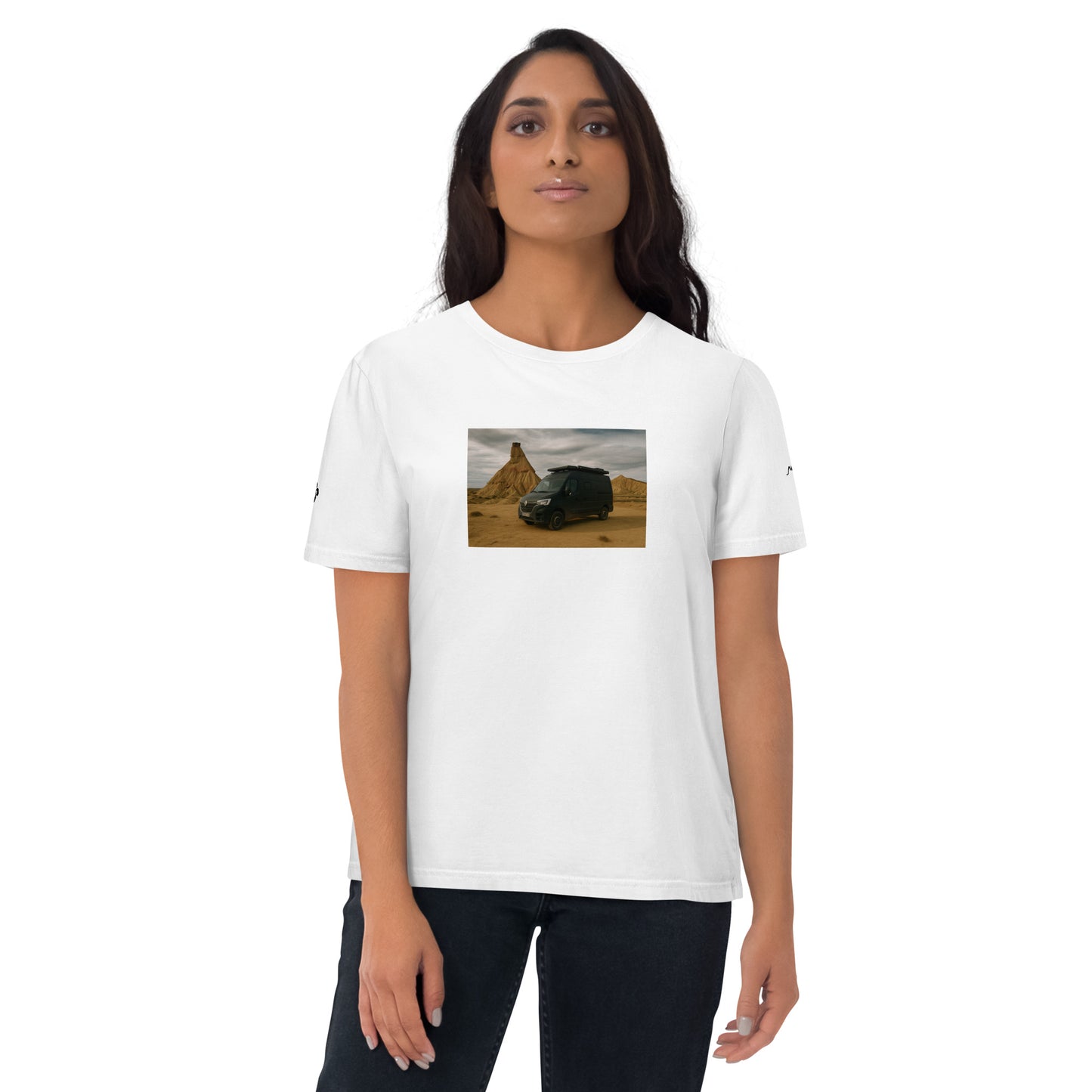 Vue de face du t-shirt 100% coton biologique Van Bardenas - coloris blanc