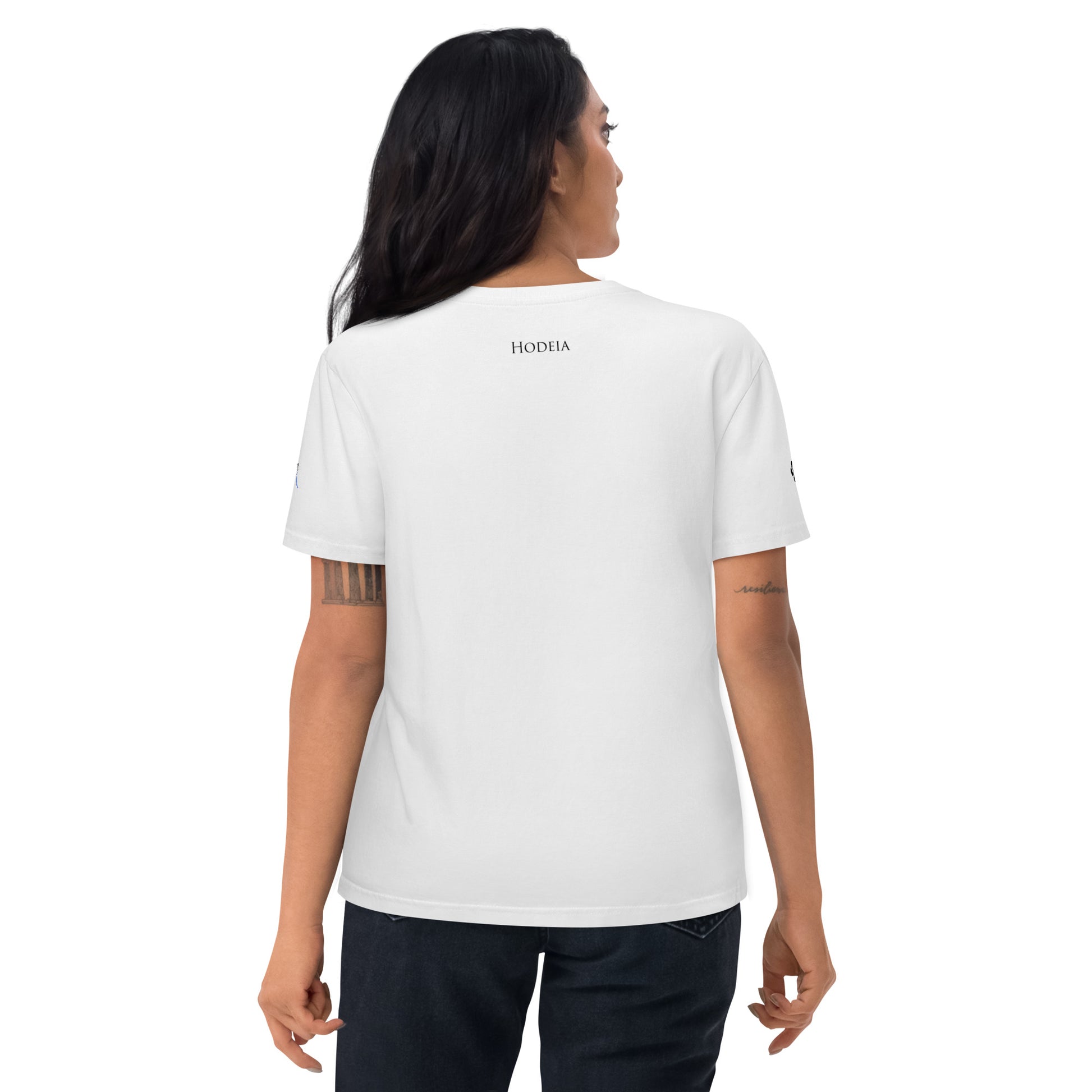 Vue de dos du t-shirt 100% coton biologique Van Bardenas - coloris blanc