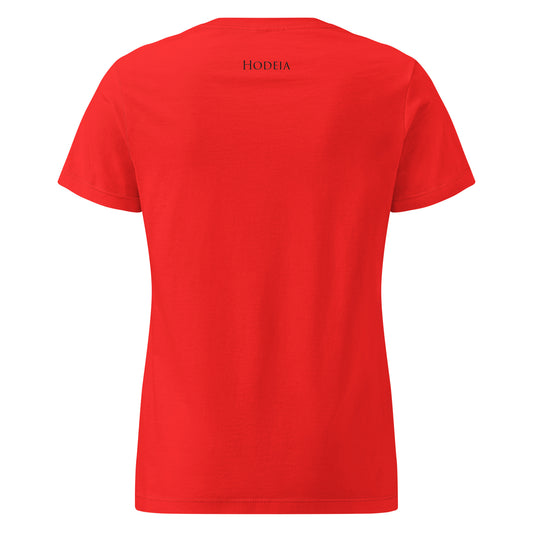 Vue de dos du T-shirt Cintré Insola -coloris rouge