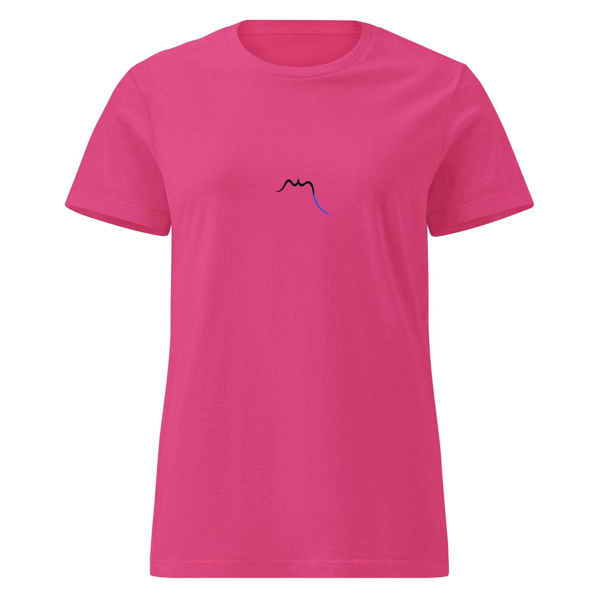 Vude de face du T-shirt Cintré Insola - coloris rose foncé