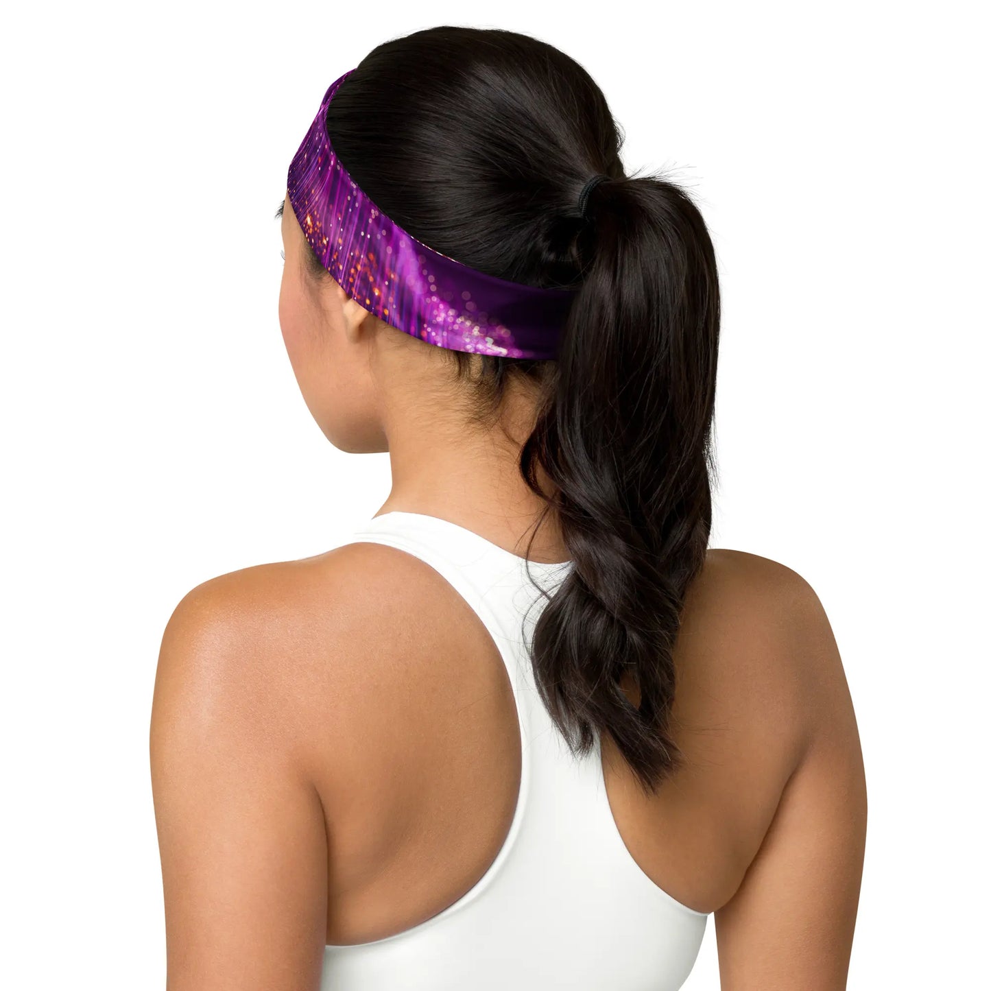 bandeau de tête porté dos motif bariolé ou floral