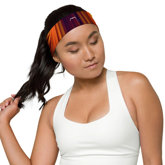 bandeau de tête porté face motif bariolé ou floral