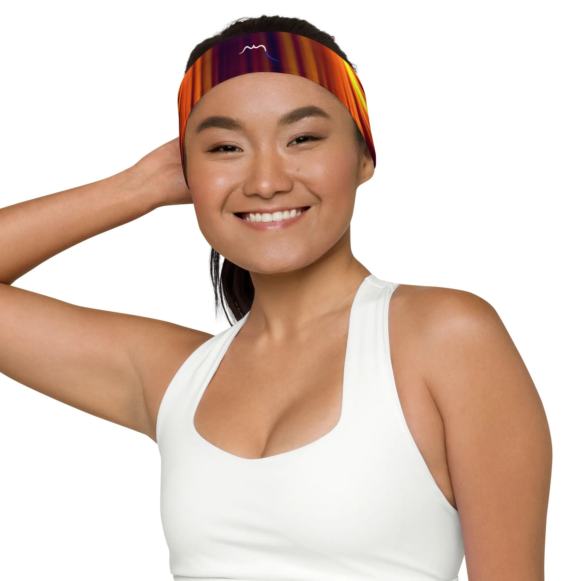 bandeau de tête porté face motif bariolé ou floral