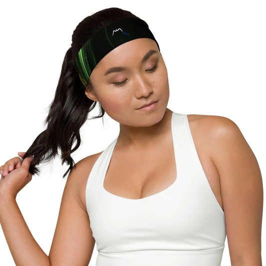 bandeau de tête porté face motif bariolé ou floral