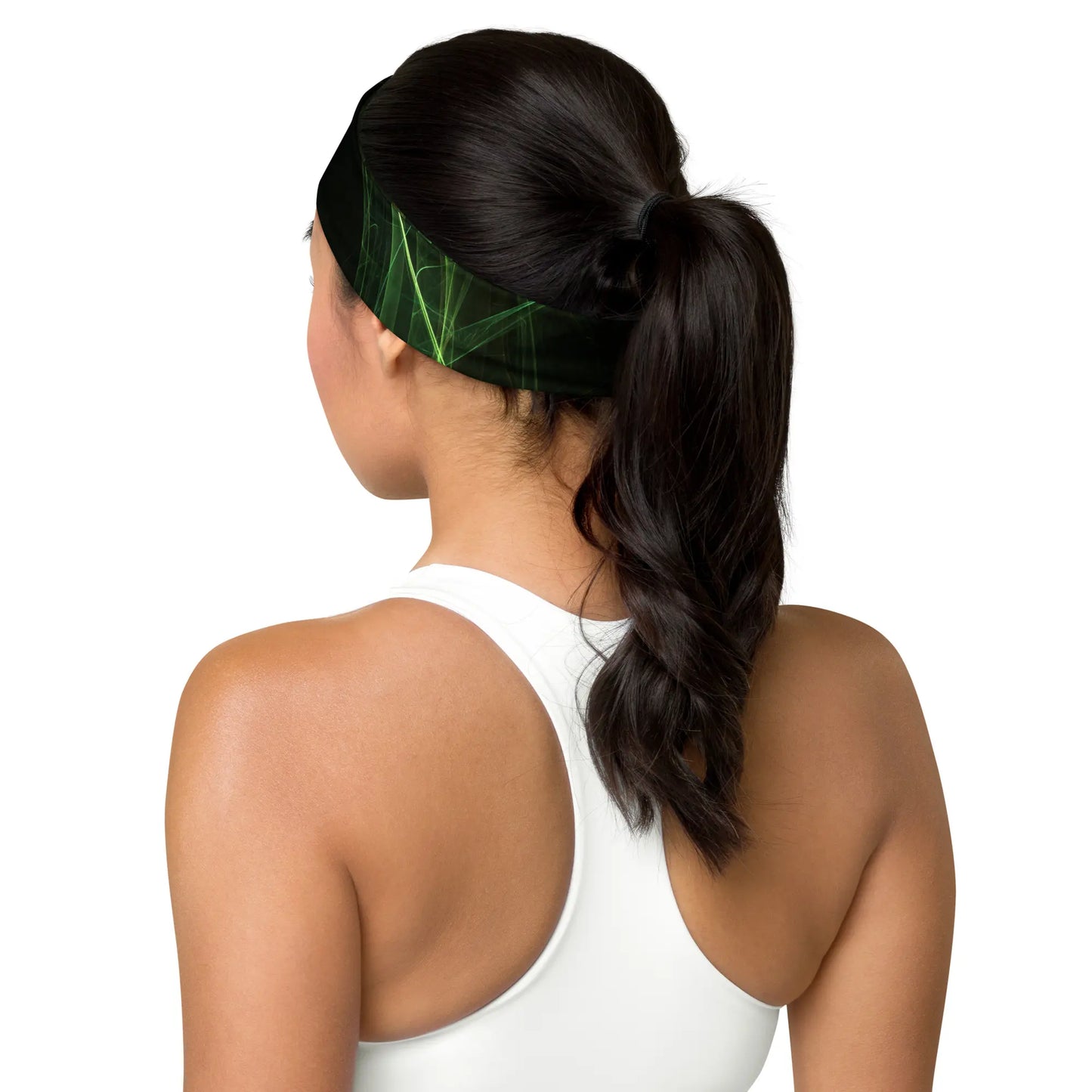 bandeau de tête porté dos motif bariolé ou floral