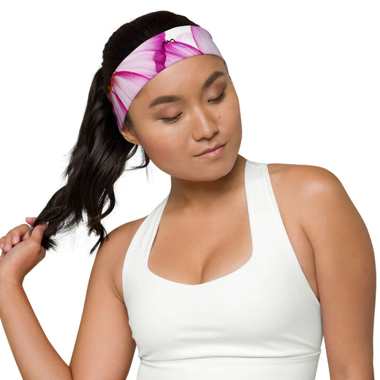 bandeau de tête porté face motif bariolé ou floral