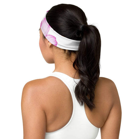 bandeau de tête porté dos motif bariolé ou floral