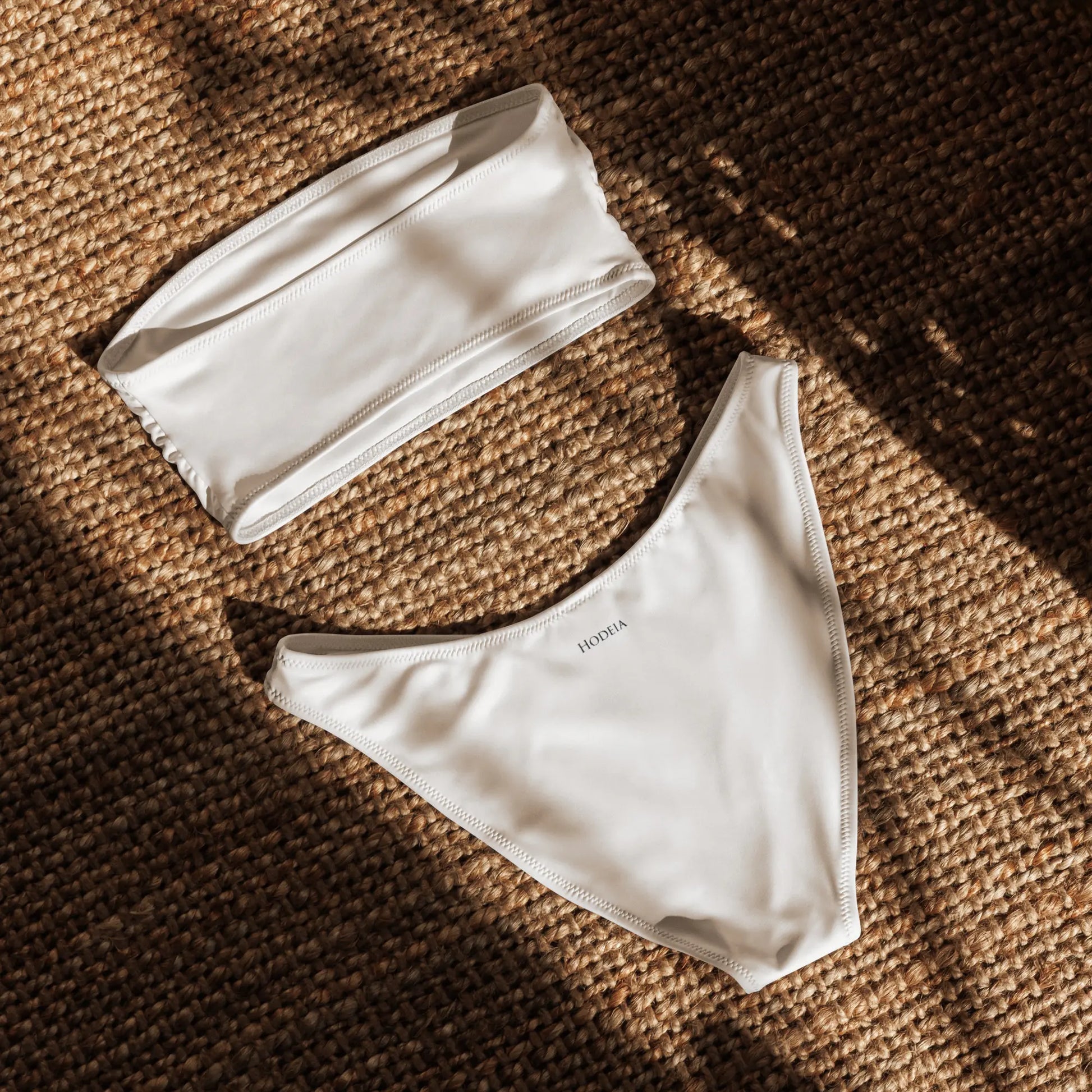 bikini bandeau éco-responsable lekeitio dos coloris blanc