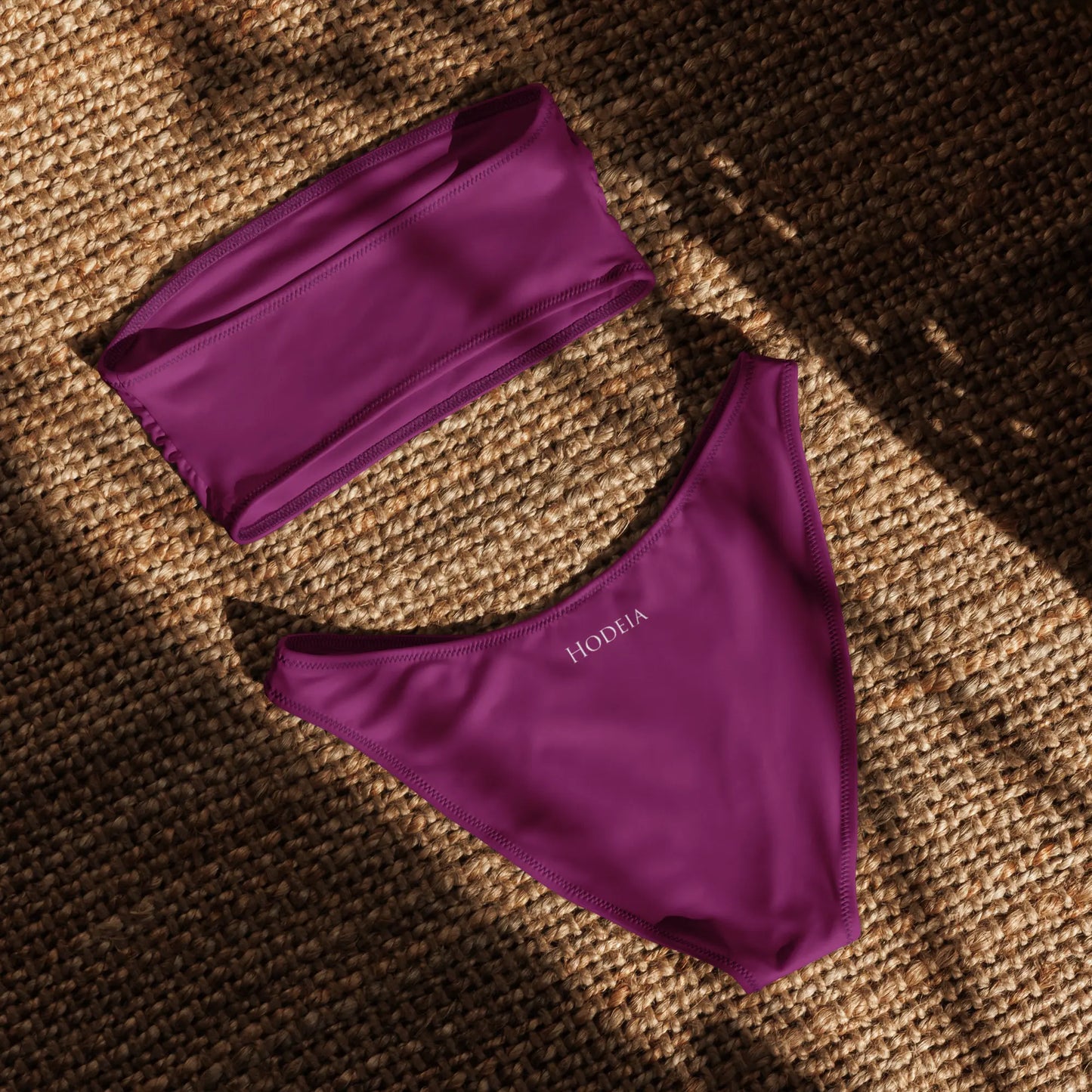 bikini bandeau éco-responsable lekeitio dos coloris violet