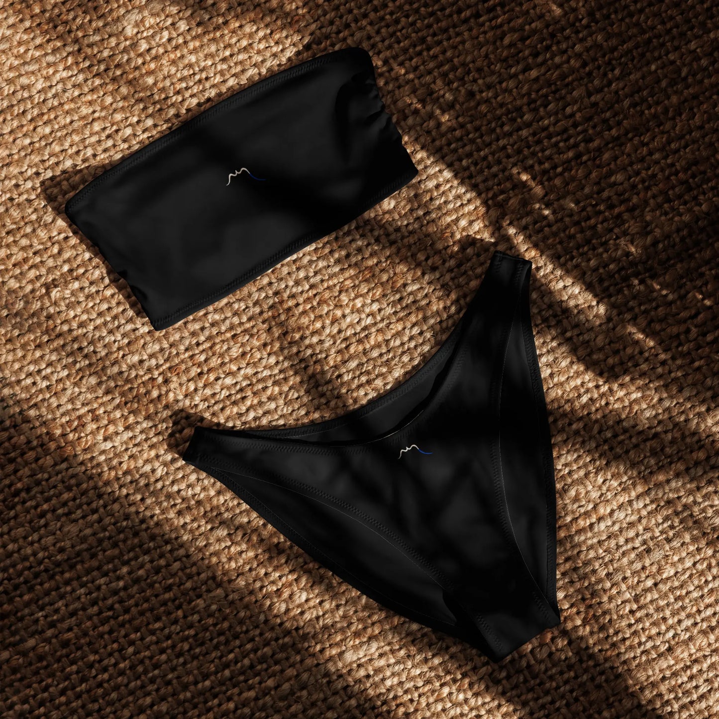 bikini bandeau éco-responsable face coloris noir