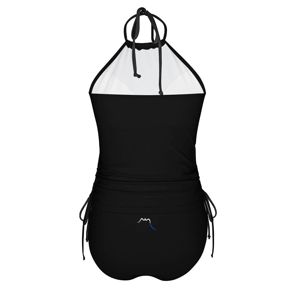bikini dos nu azul dos coloris noir