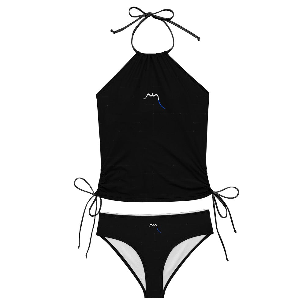 bikini dos nu azul détail coloris noir
