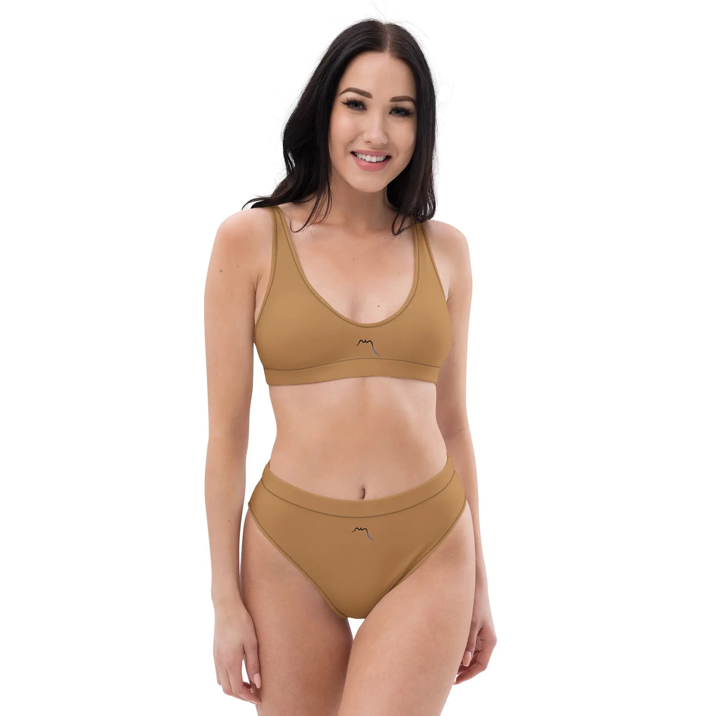bikini éco-responsable uhabia porté face coloris brun