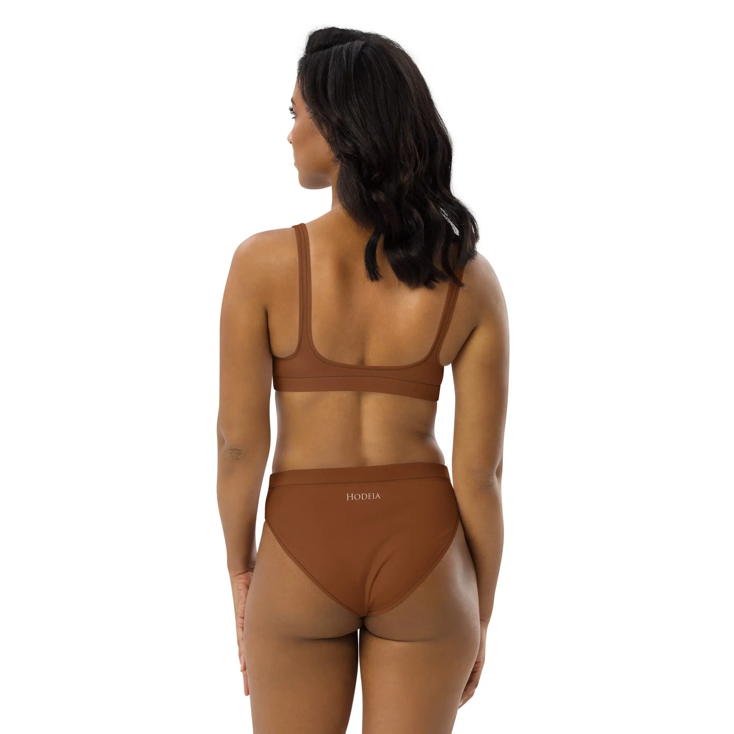 bikini éco-responsable uhabia porté dos coloris marron caramel