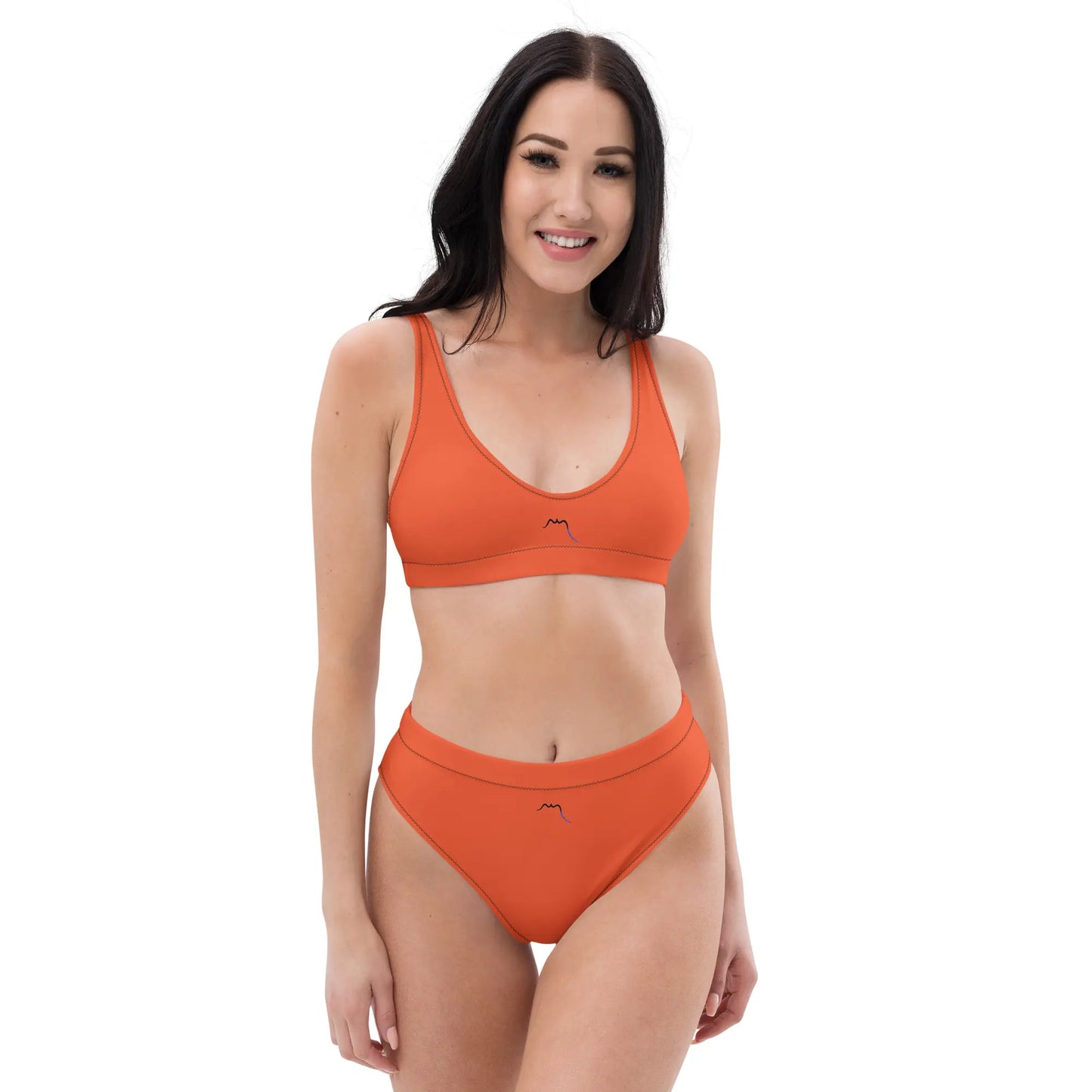 bikini éco-responsable uhabia porté face coloris orange