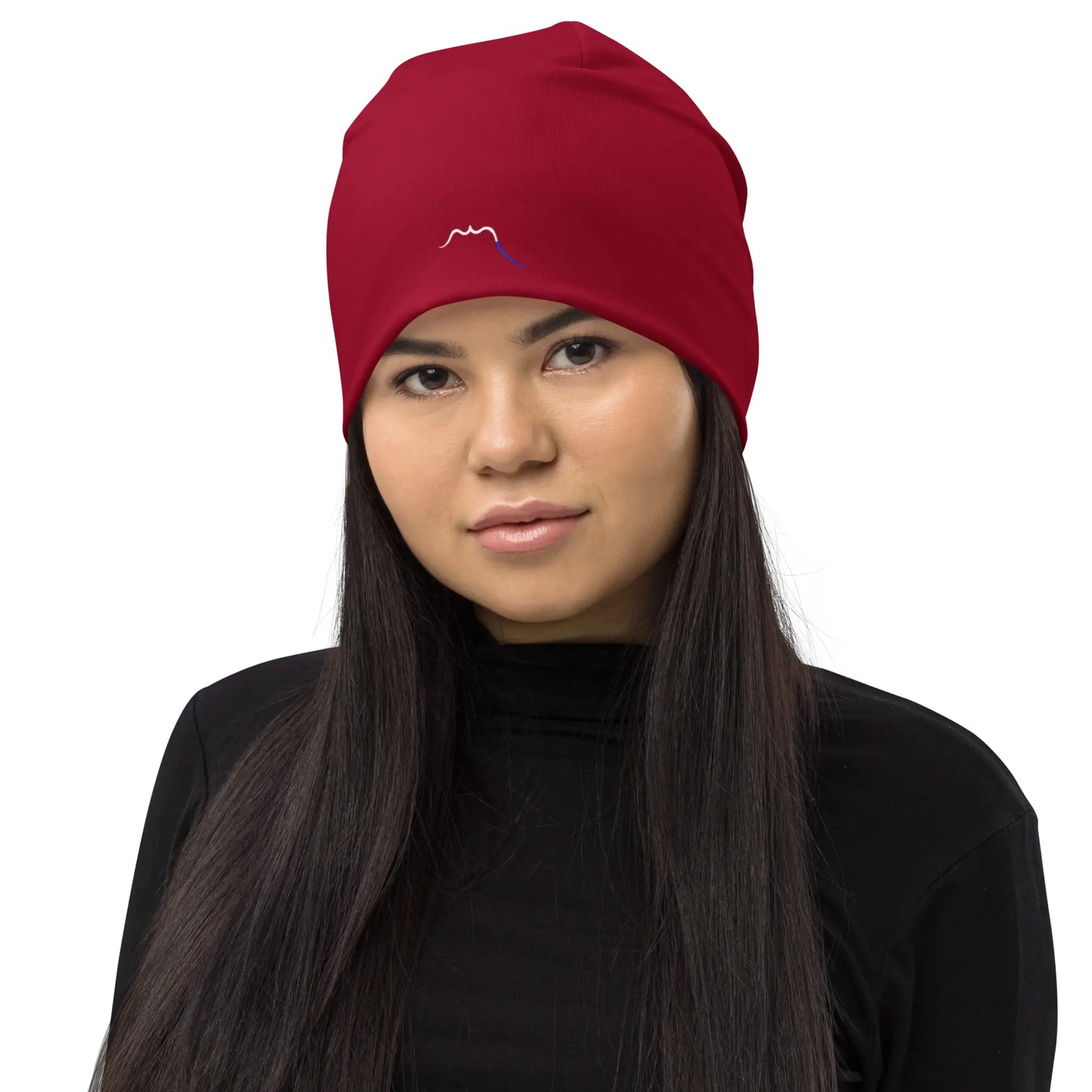 bonnet ttiki porté face coloris rouge foncé