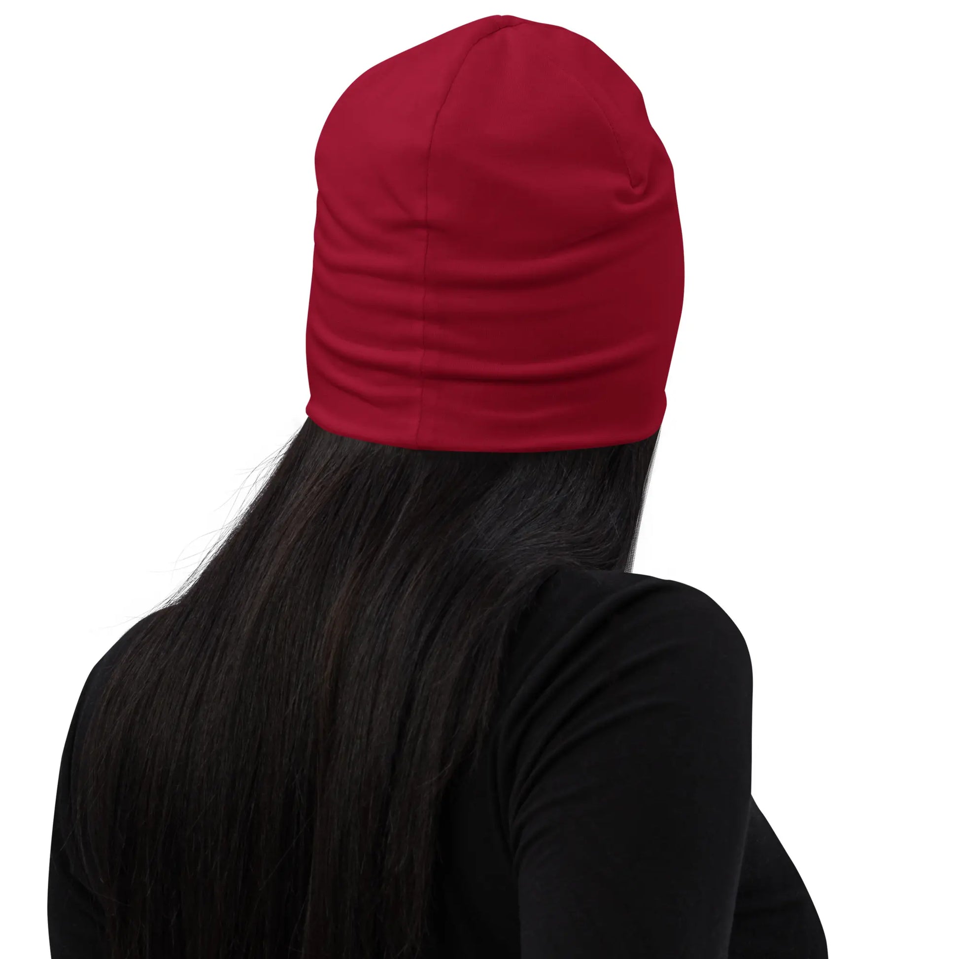 bonnet ttiki porté dos coloris rouge foncé
