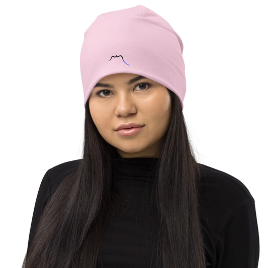 bonnet ttiki porté face coloris rose pâle