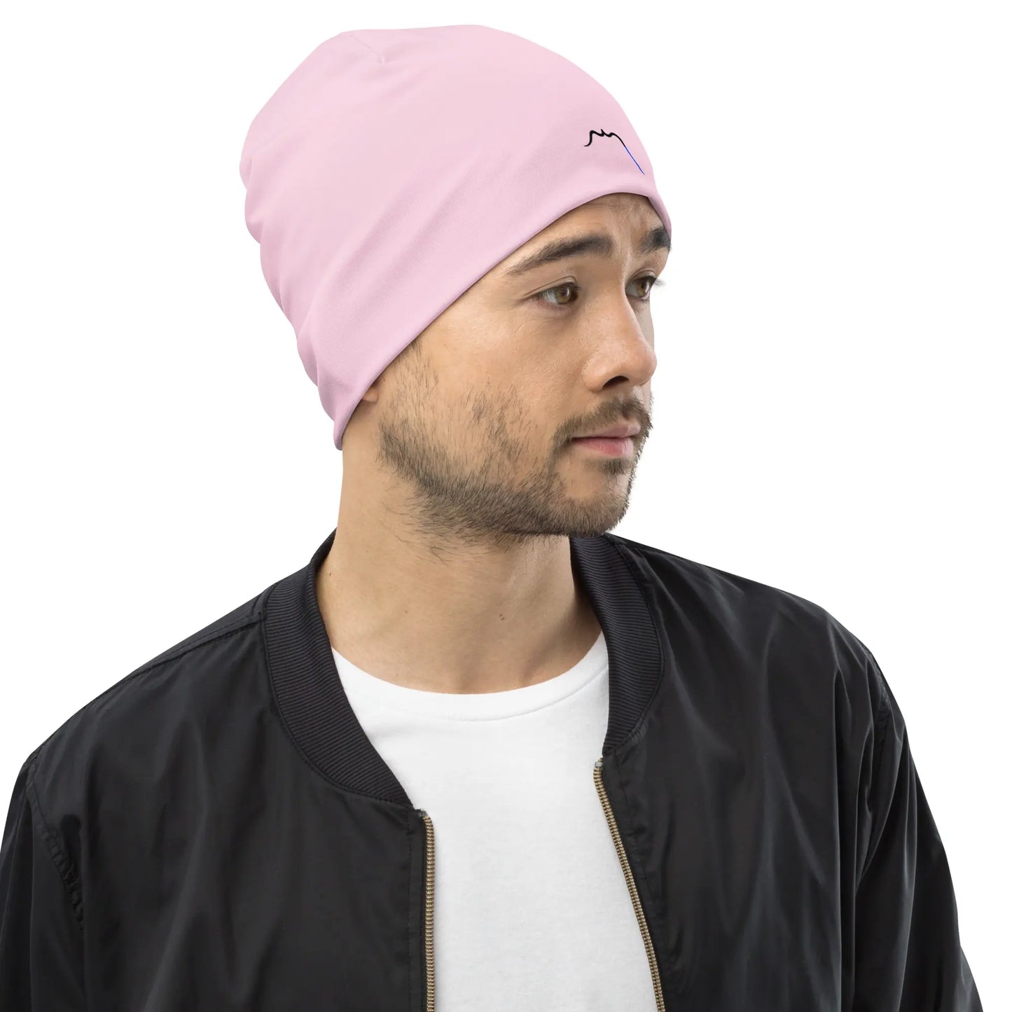 bonnet ttiki porté face coloris rose pâle