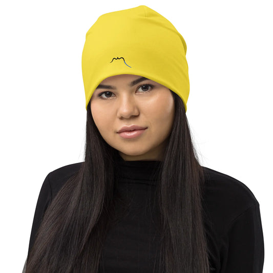 bonnet ttiki porté face coloris jaune