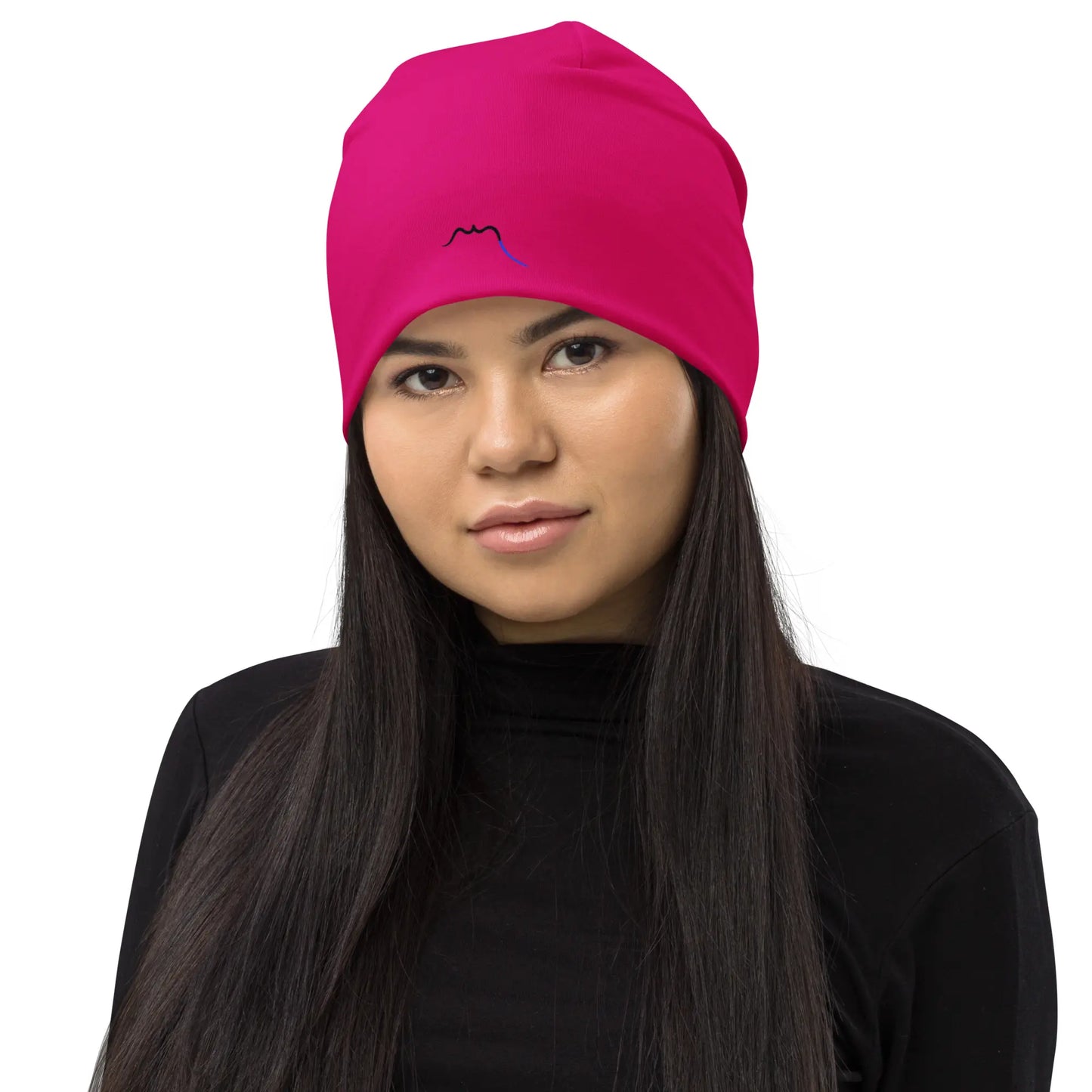 bonnet ttiki porté face coloris rose fuchsia