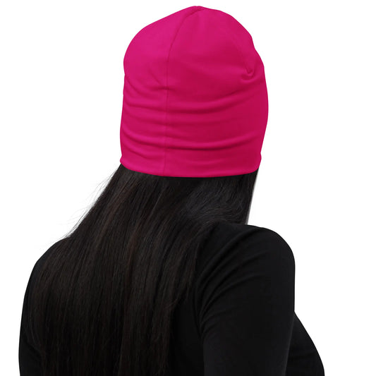 bonnet ttiki porté dos coloris rose fuchsia