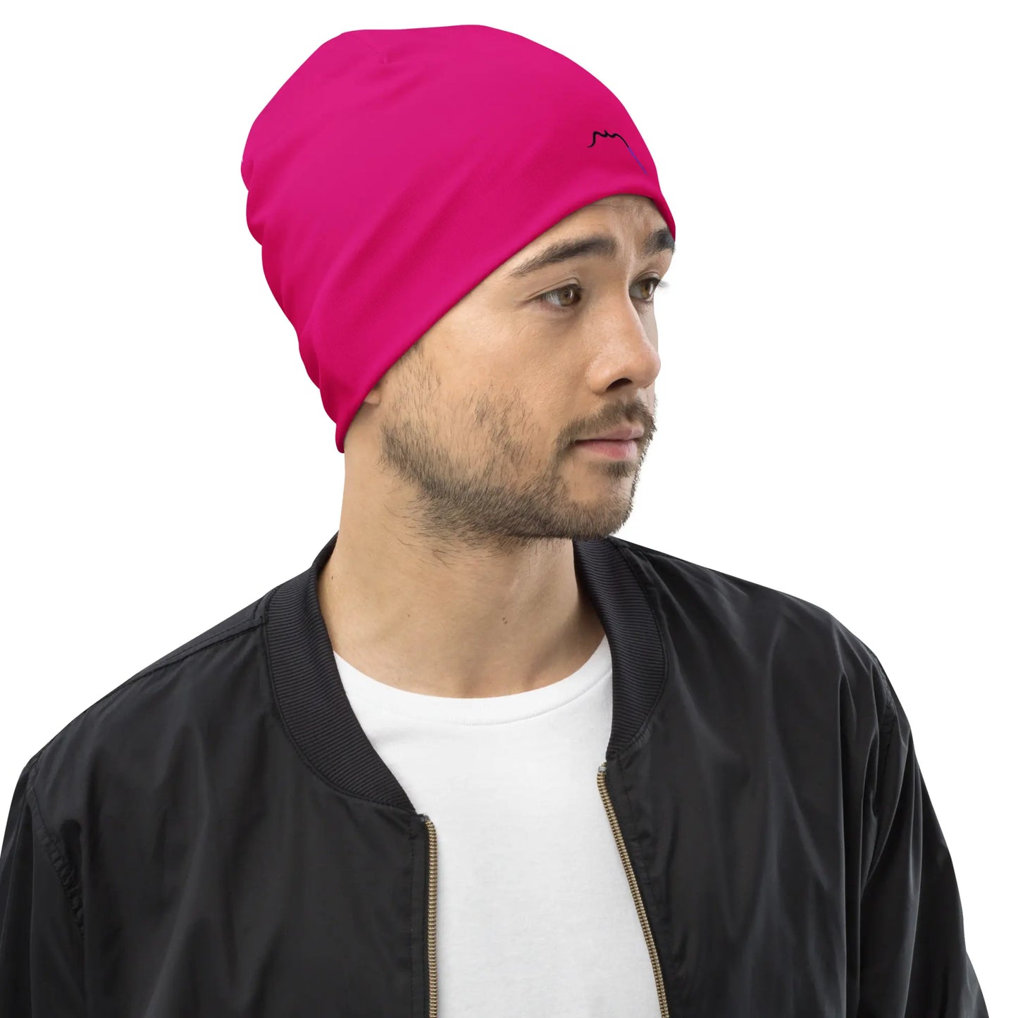 bonnet ttiki porté face coloris rose fuchsia