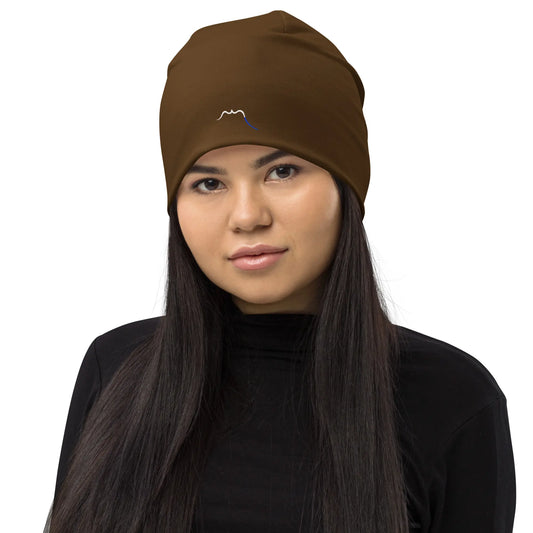 bonnet ttiki porté face coloris marron chocolat