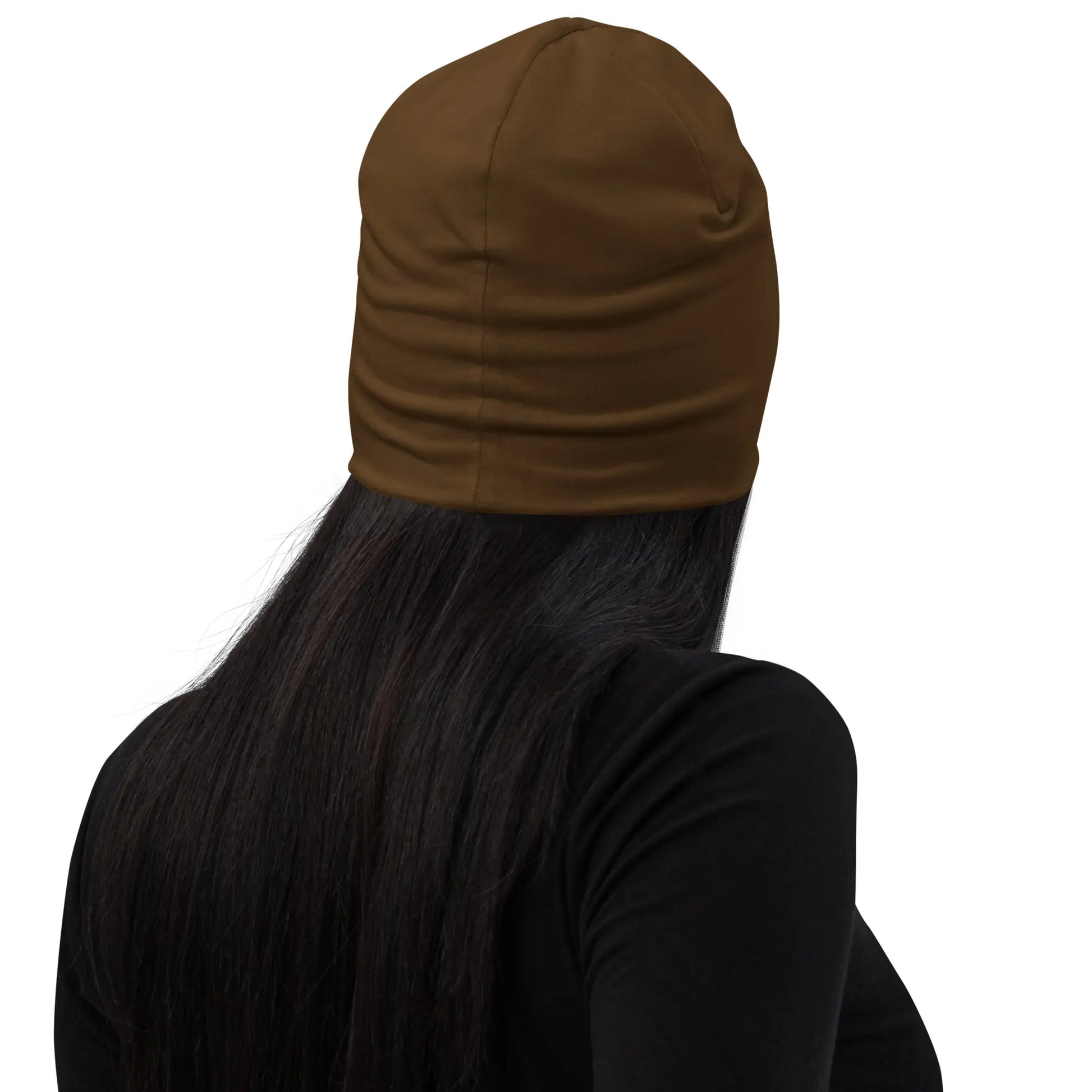 bonnet ttiki porté dos coloris marron chocolat