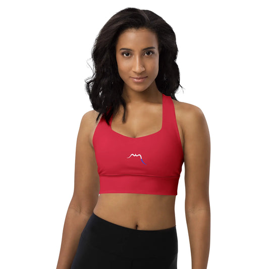 brassière de sport éco responsable carlina face coloris rouge foncé