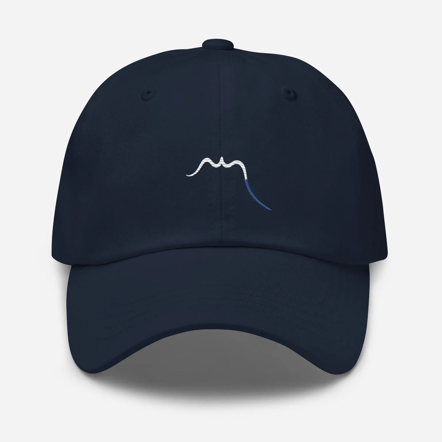 casquette de baseball en sergé de coton réglable face coloris bleu marine