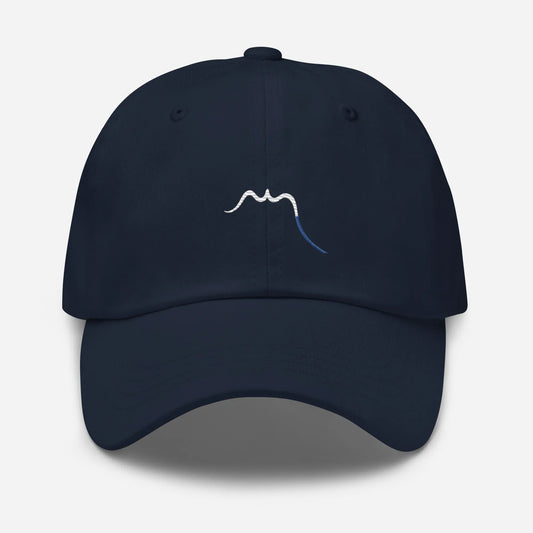 casquette de baseball en sergé de coton réglable face coloris bleu marine