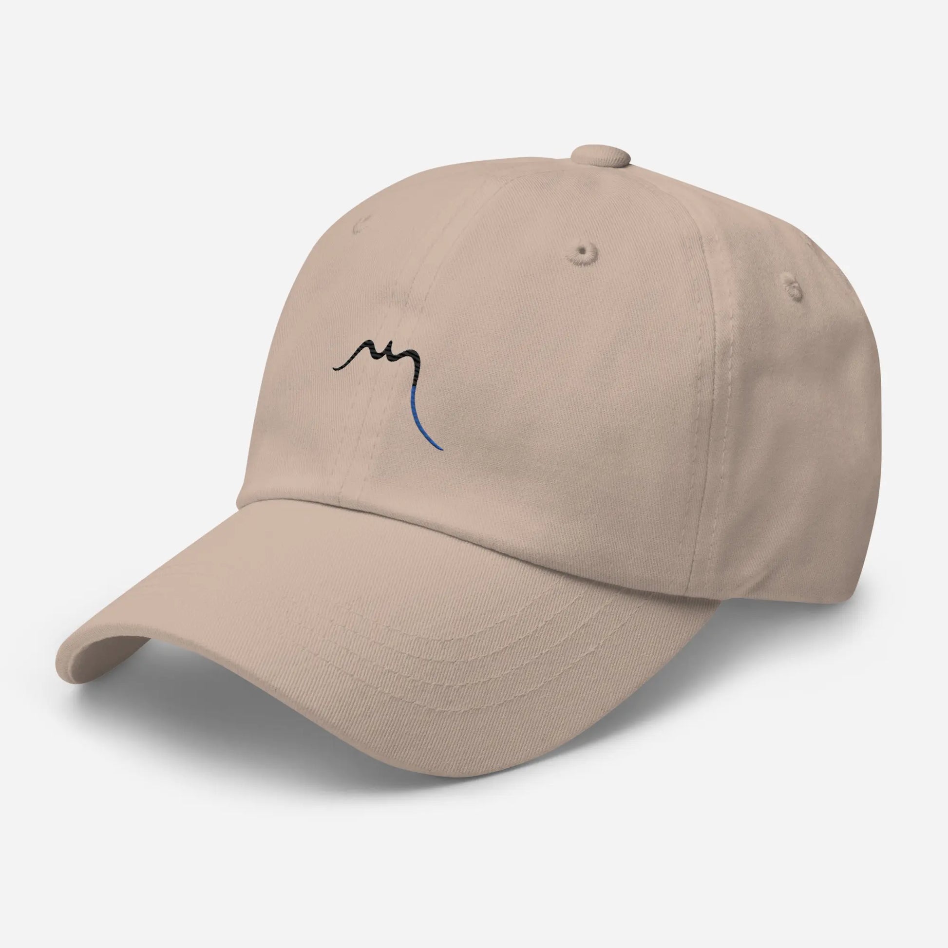 casquette de baseball en sergé de coton réglable trois quart coloris beige