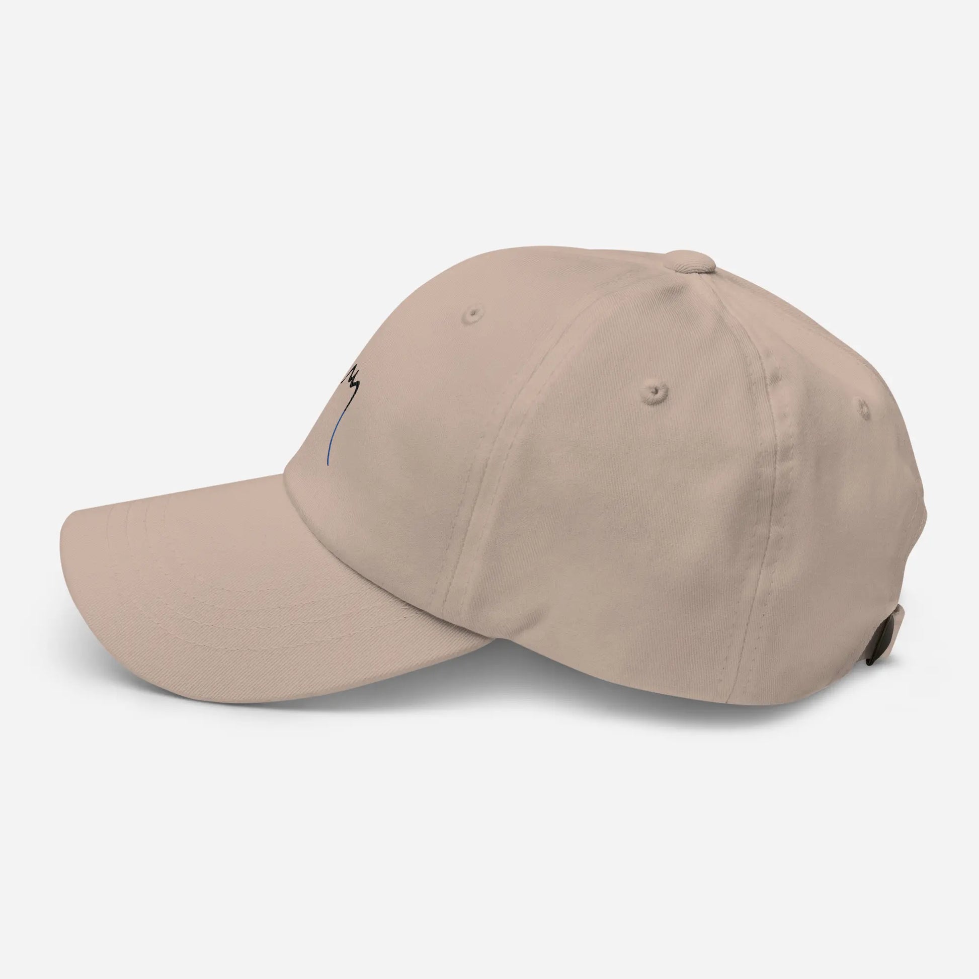 casquette de baseball en sergé de coton réglable côté coloris beige