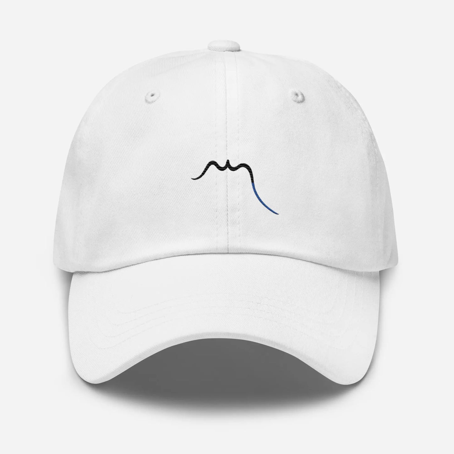 casquette de baseball en sergé de coton réglable face coloris blanc