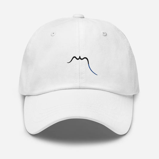 casquette de baseball en sergé de coton réglable face coloris blanc