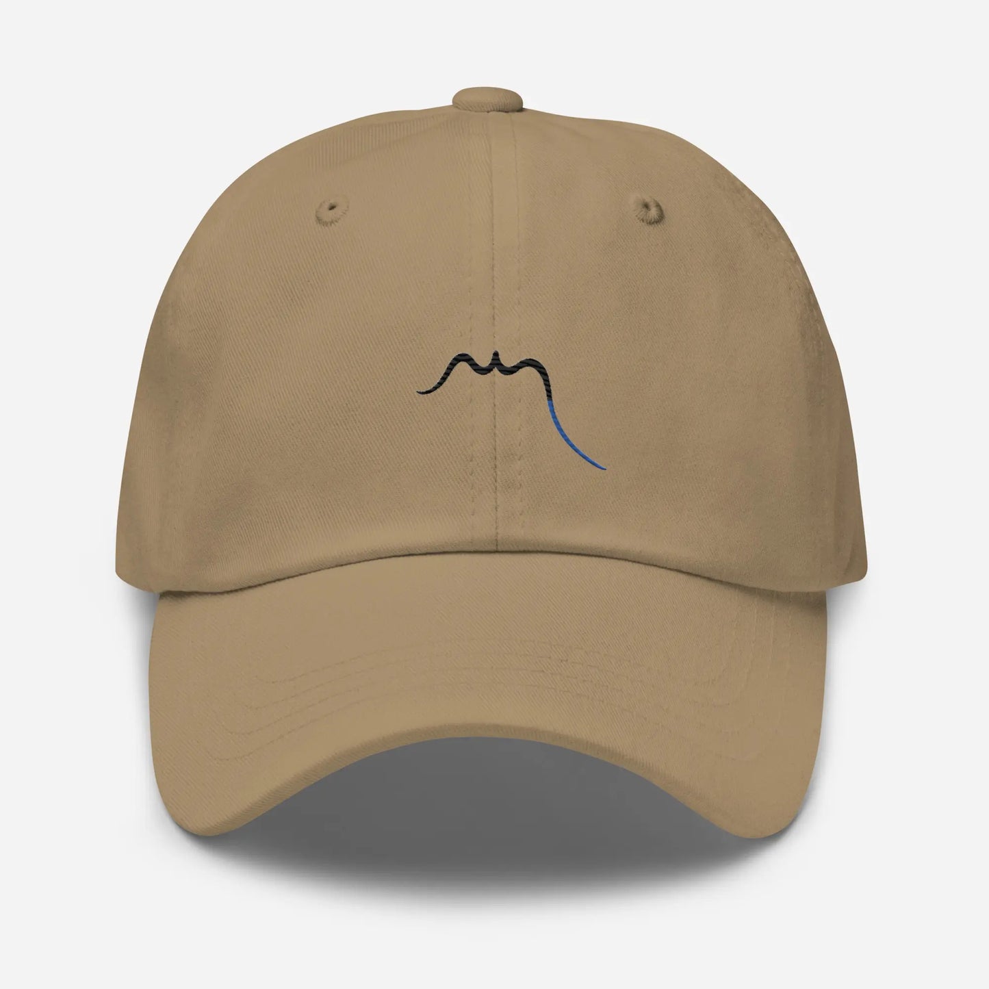 casquette de baseball en sergé de coton réglable face coloris brun