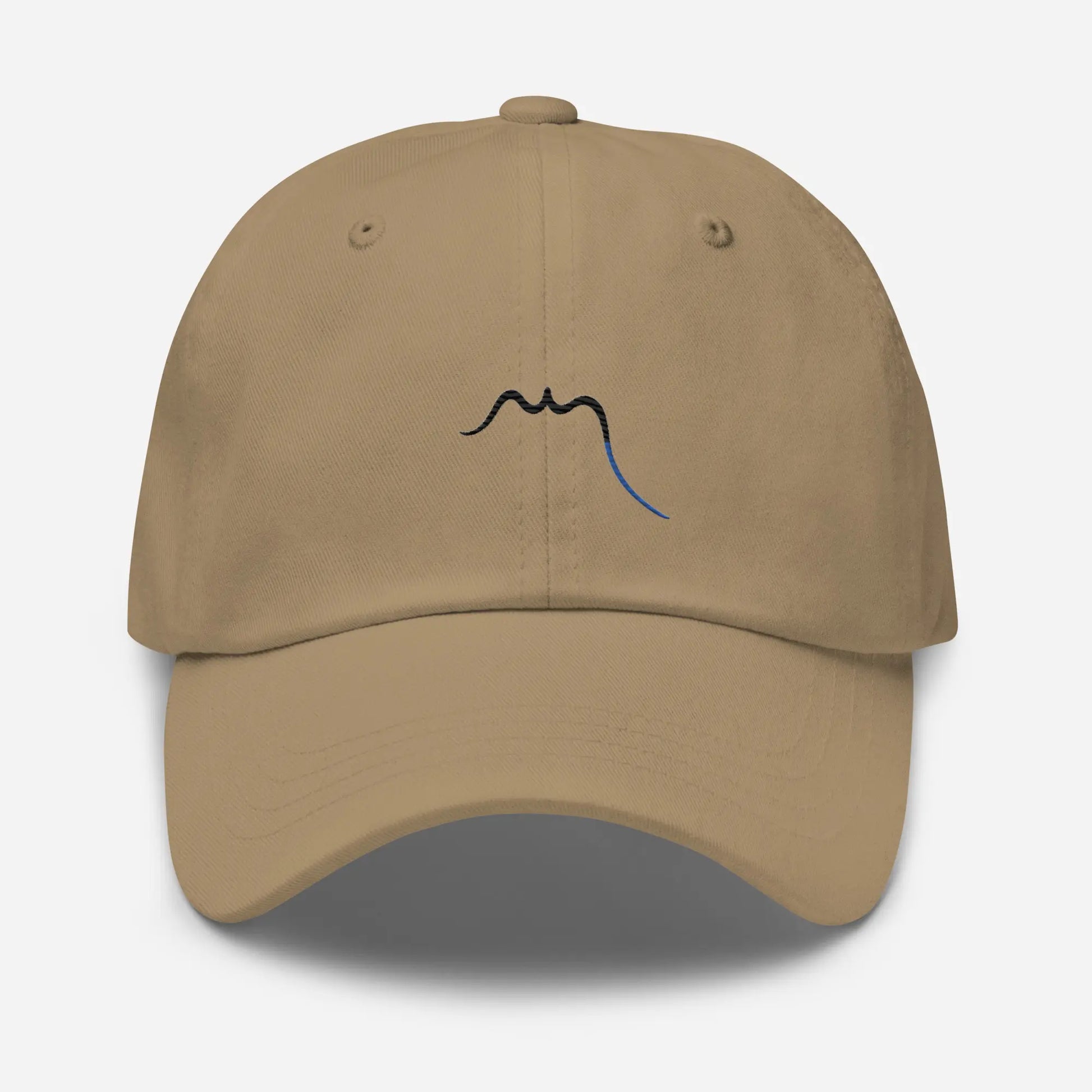 casquette de baseball en sergé de coton réglable face coloris brun