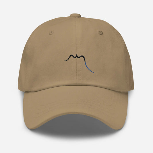 casquette de baseball en sergé de coton réglable face coloris brun