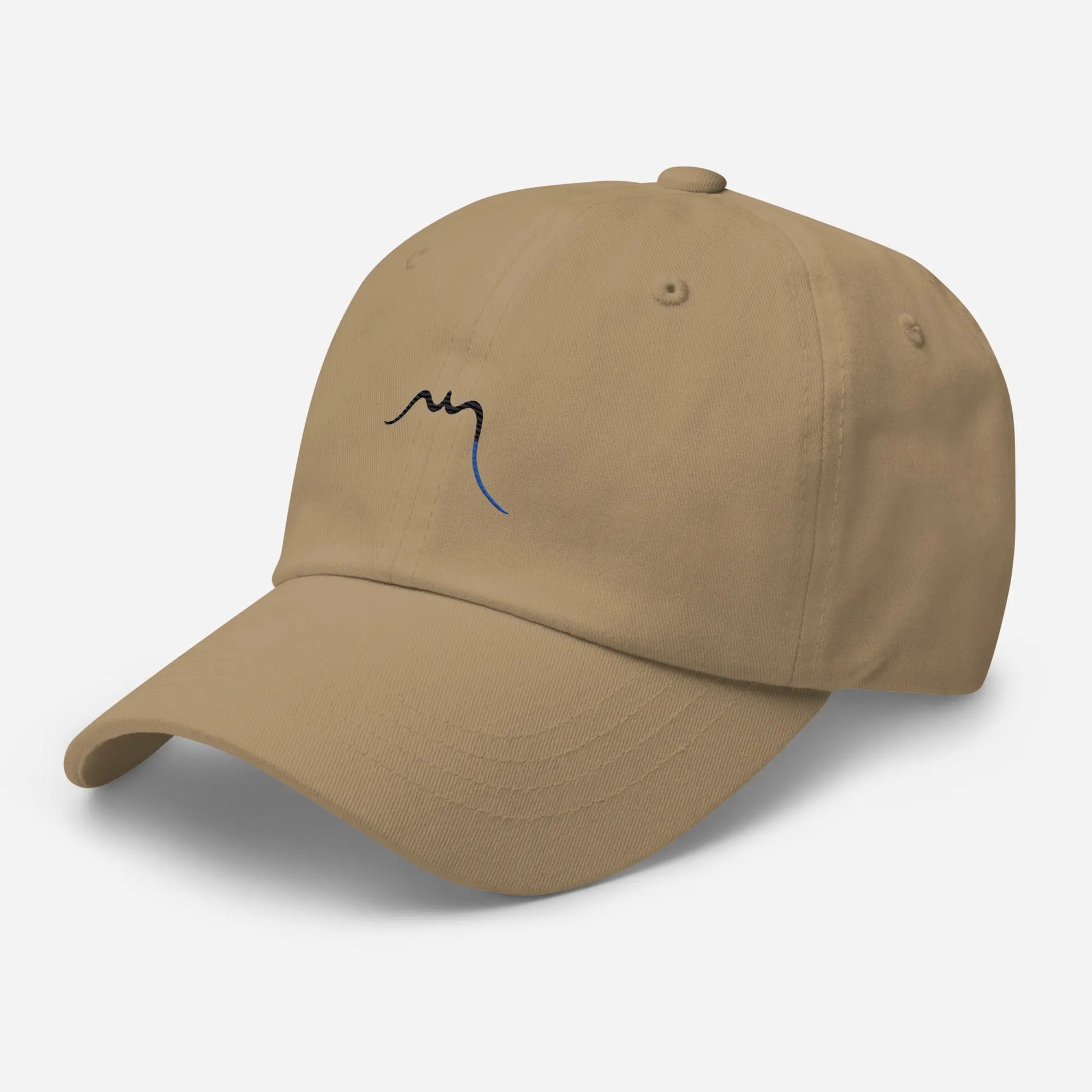 casquette de baseball en sergé de coton réglable trois quart coloris brun