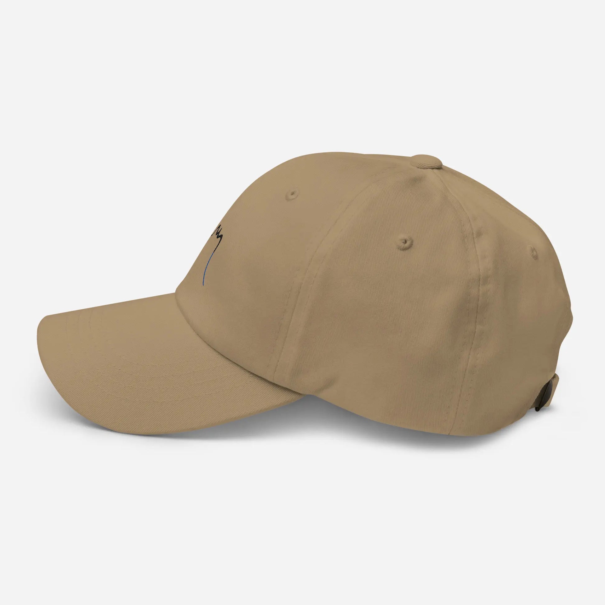 casquette de baseball en sergé de coton réglable côté coloris brun