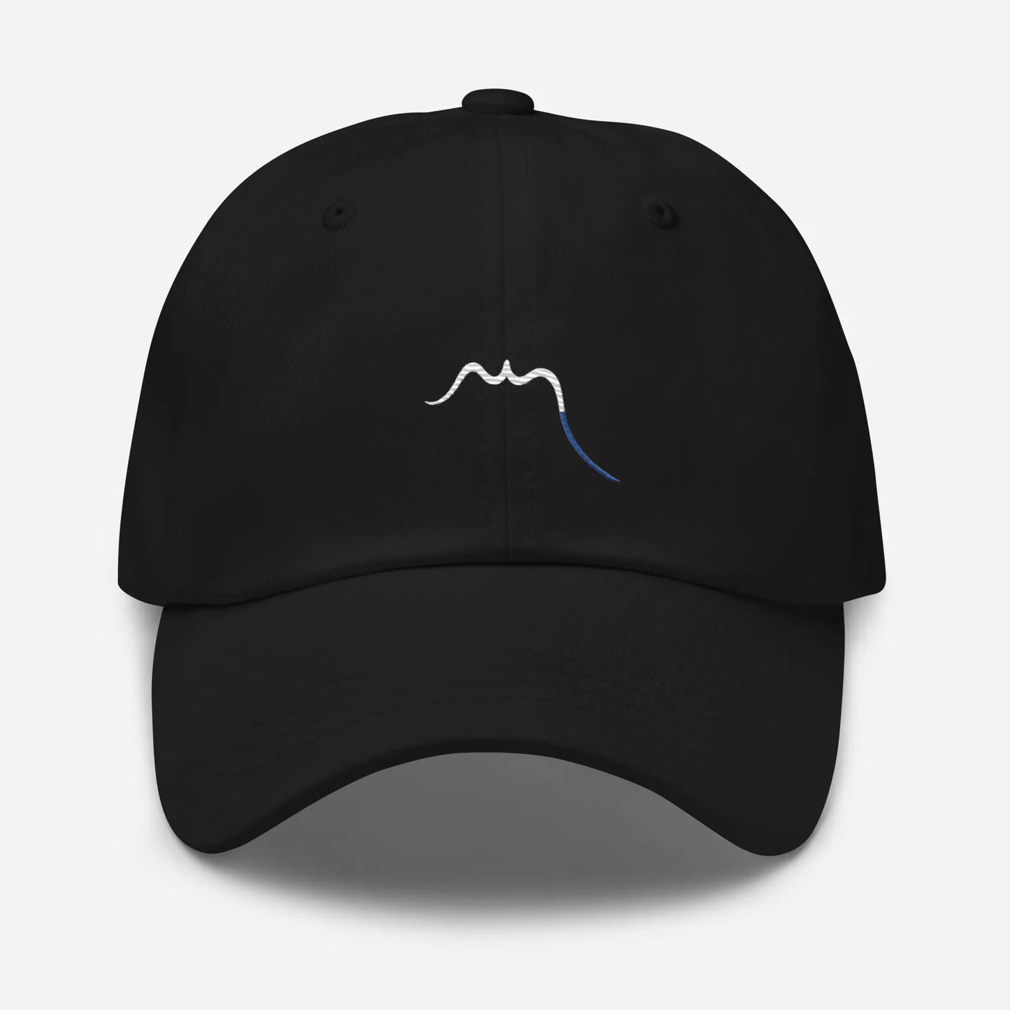 casquette de baseball en sergé de coton réglable face coloris noir