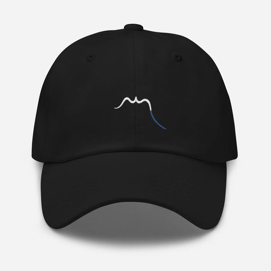 casquette de baseball en sergé de coton réglable face coloris noir